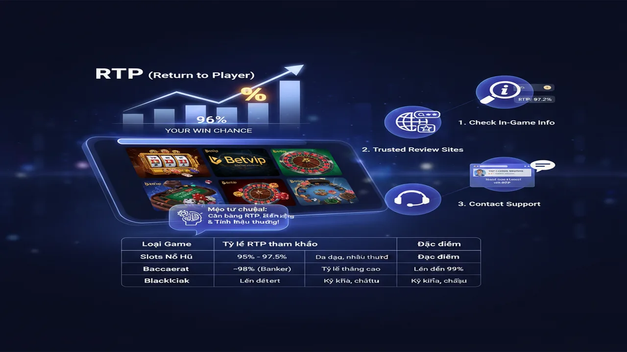 Cách kiểm tra RTP Betvip