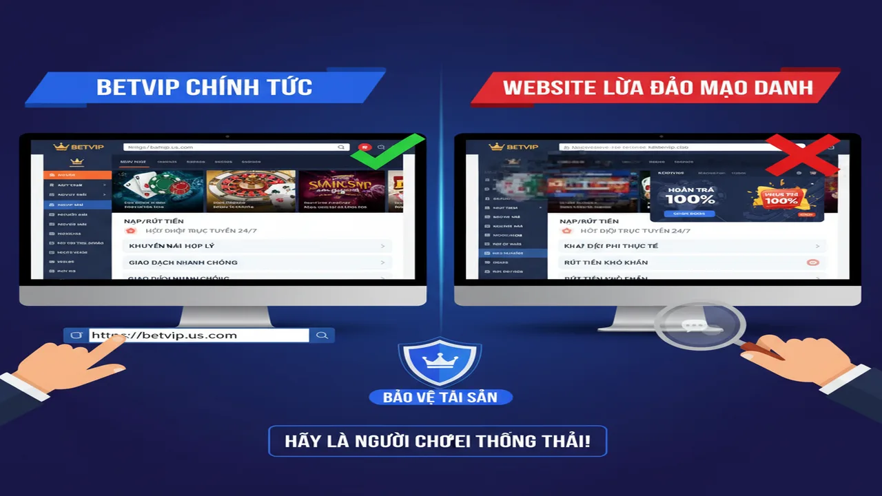 Nhận biết trang lừa đảo Betvip